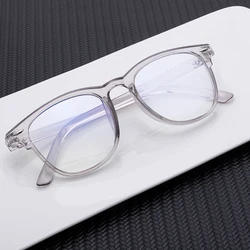Transparent Myopia Glasses Women Blue Light Blocking Computer Eyeglasses Men Oversized Ultralight Shortsighted Eyewear 0 To -600