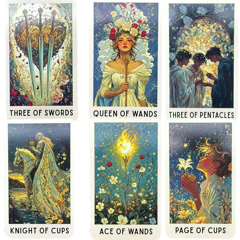 78 Enigmatic Bloom Tarot Cards, the Complete Oracle Deck, Suitable for Self-Exploration, Divination, and Prophecy