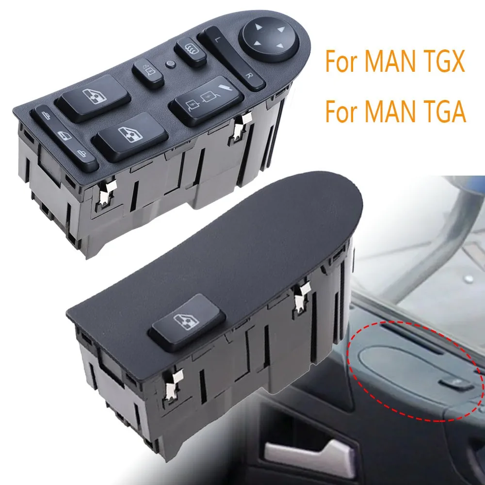 

New Electric Power Window Control Switch for MAN TGA TGX Driver Side Glass Lifter Control Regulator Button Parts Car Accessories