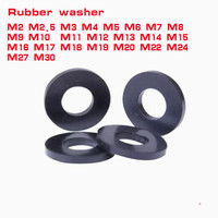 10pcs-50pcs M2 M2.5 M3 M4 M5 M6 M8 M10 M12 M14 M16 M18 M20 M22 M24 M27 M30 Black Rubber Flat Washer Anti Oil Seal Washers