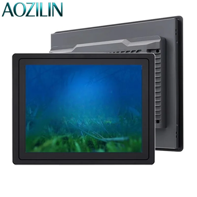 AOZILIN 17/19/21.5 Inch Capacitive Touch Screen Industrial All-in-One PC WiFi RS232 Panel Computer