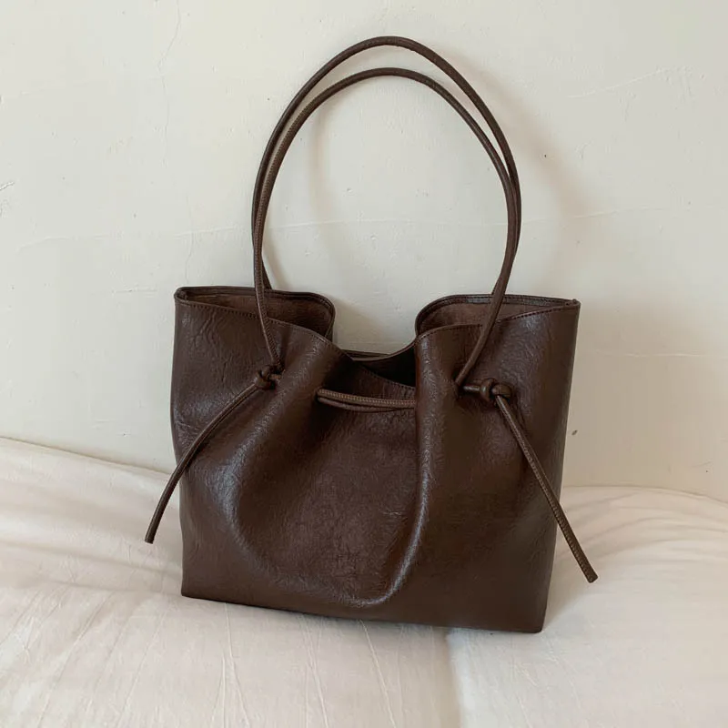 حقيبة يد نسائية جديدة ذات سعة كبيرة حقيبة كتف بسيطة للتنقل الراقية #6