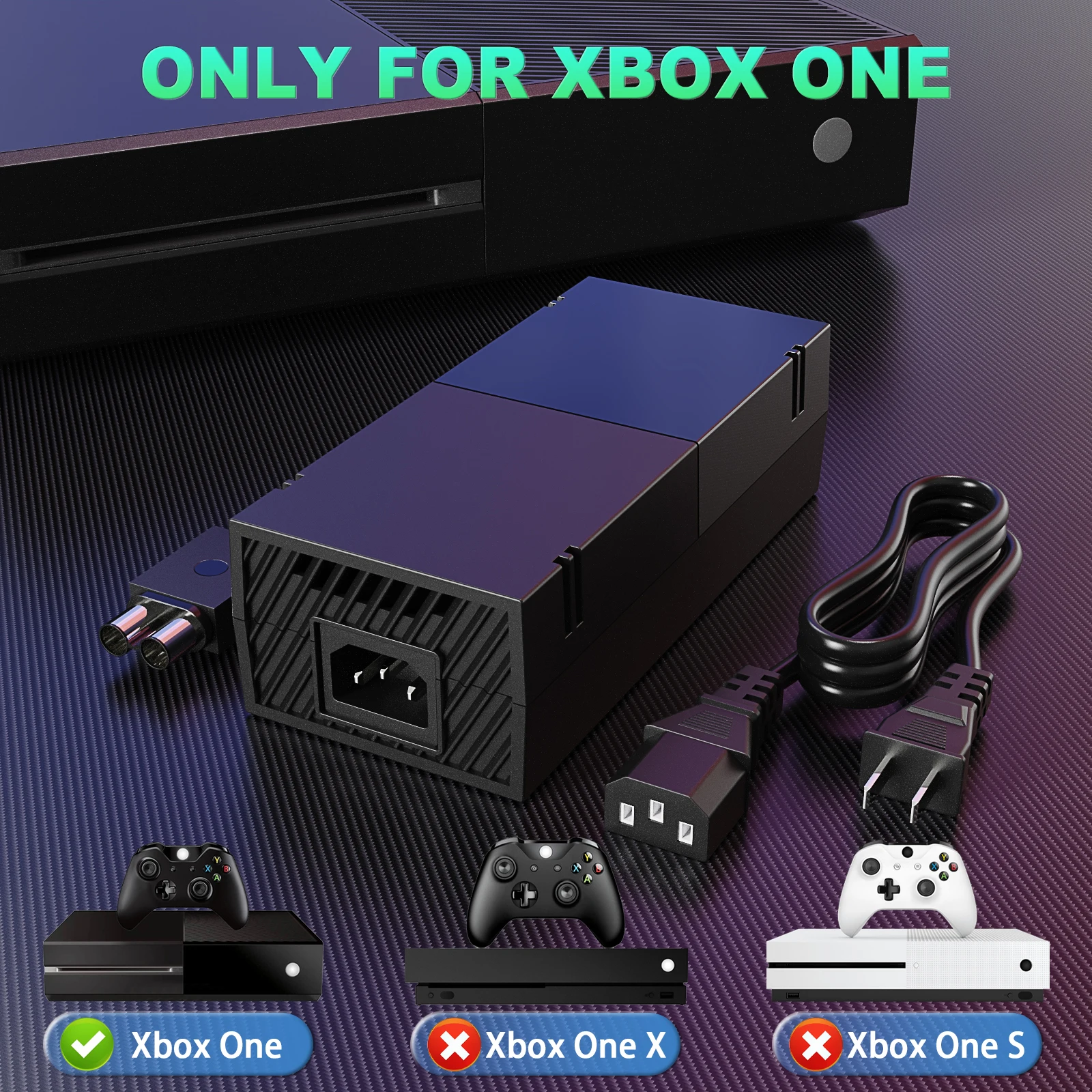 

For Xbox One, 100V-240V AC adapter power supply compatible Xbox One console, EU