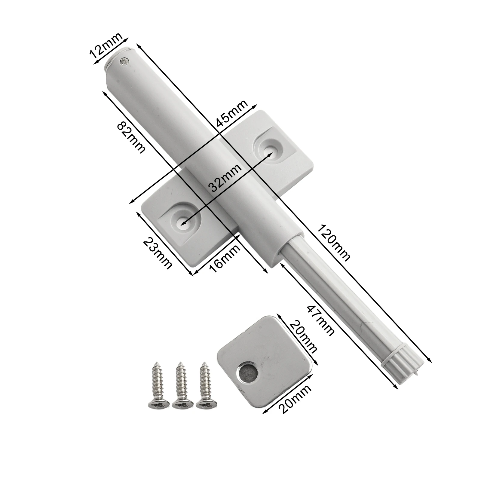 Catches Door Catches Kitchen Cabinet ABS Housing Open Easily Tool Soft Push With Screw Close Softly Practical To Use