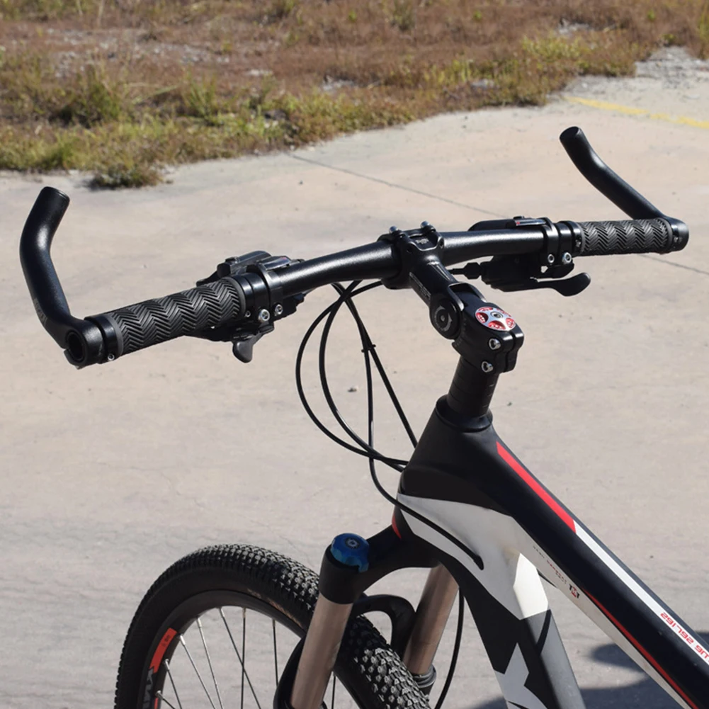 1 زوج سبائك الألومنيوم دراجة جبلية المقاود مساعد ركوب القرن بقية المقاود الدراجة اكسسوارات الدراجات بار ينتهي