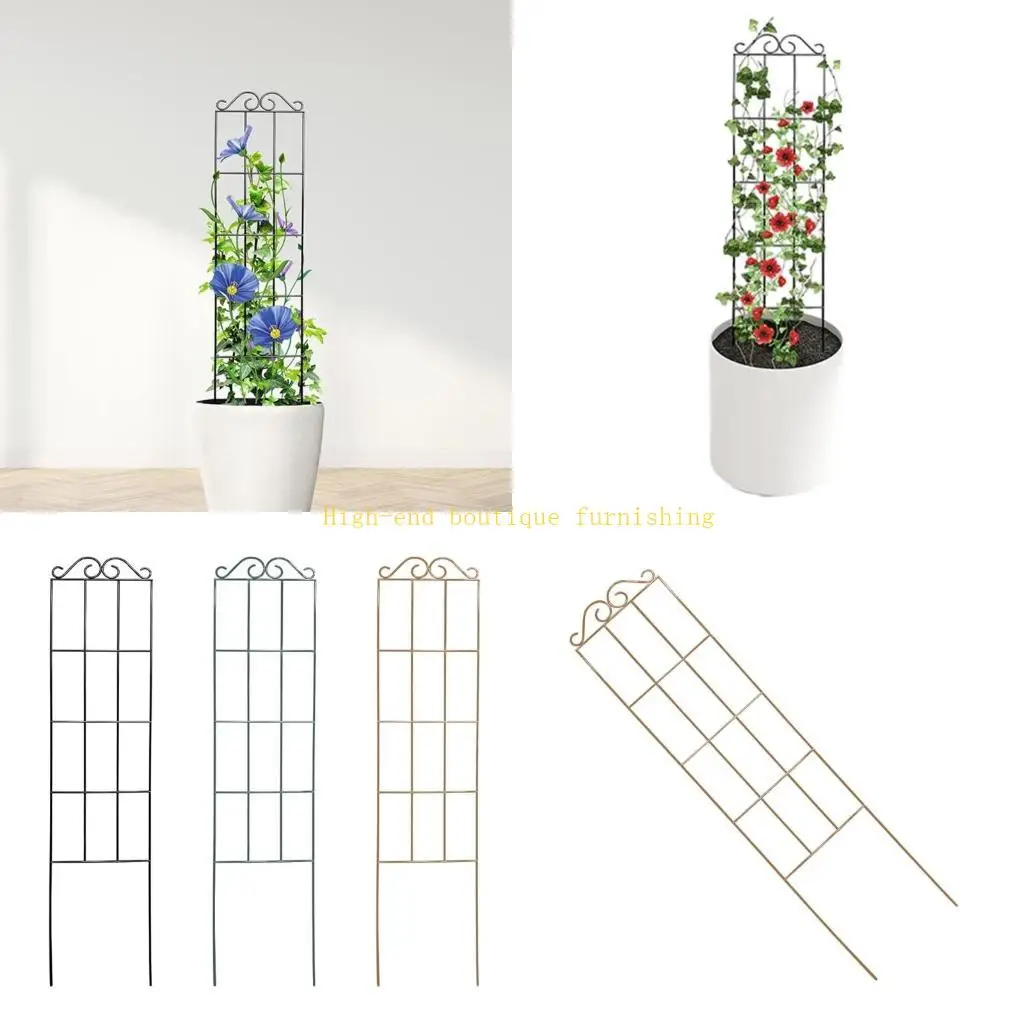 

L9NB Plant Stakes For Indoor Plant Stem Support Trellis Racks Climbing Bracket Tomato Cages Garden Vegetable Cucumber Support