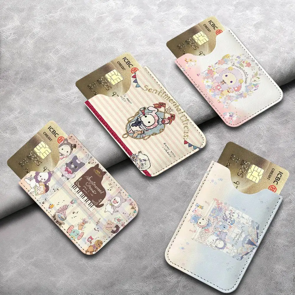Sentimental Circus Cartoon Fashion Credit ID Business Card Holder, Practical Pocket Gift for Outdoor Driving & Daily Use
