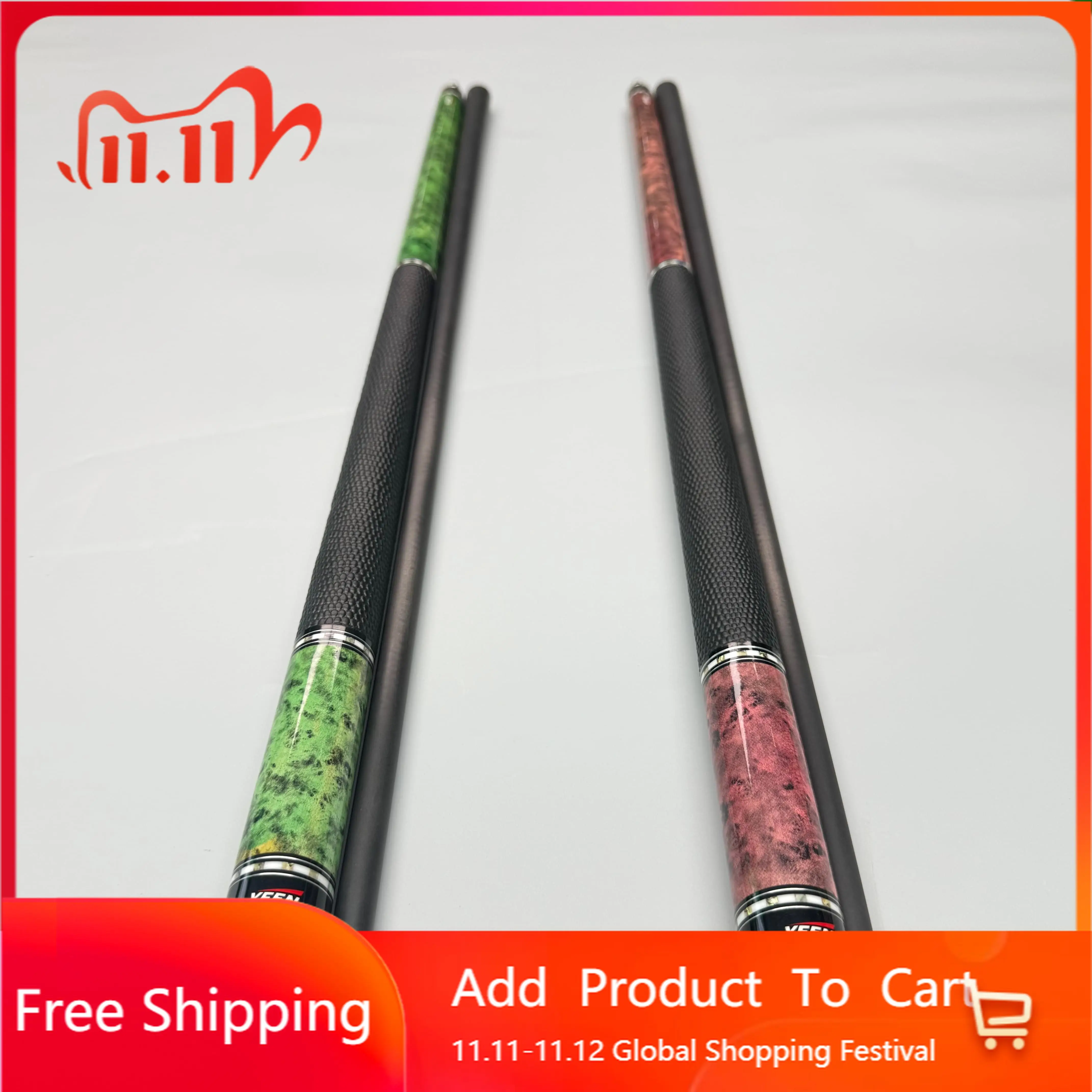 

STLF Wholesale American Yfen M19M20 Carbon Fiber Snooker & Billiard Cue 12.5mm Tip Maple Hardwood for Pool & Carom Sport