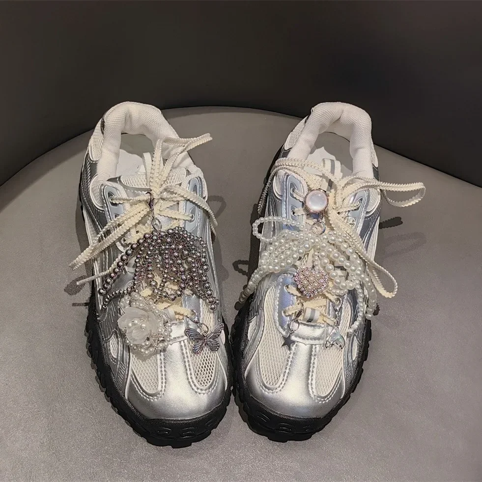 زينة جديدة أحجار الراين جوهرة أربطة الحذاء سحر للأحذية الرياضية حذاء سحر مشبك اللؤلؤ زهرة إكسسوارات أحذية 1 قطعة