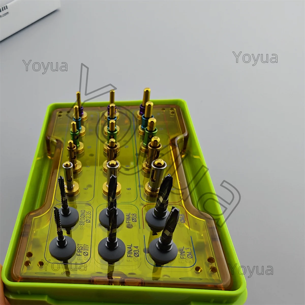 0ne conjunto xds kit de rolha de broca de implante dentário kit de instrumento de cirurgia dentium implante integral rolha brocas