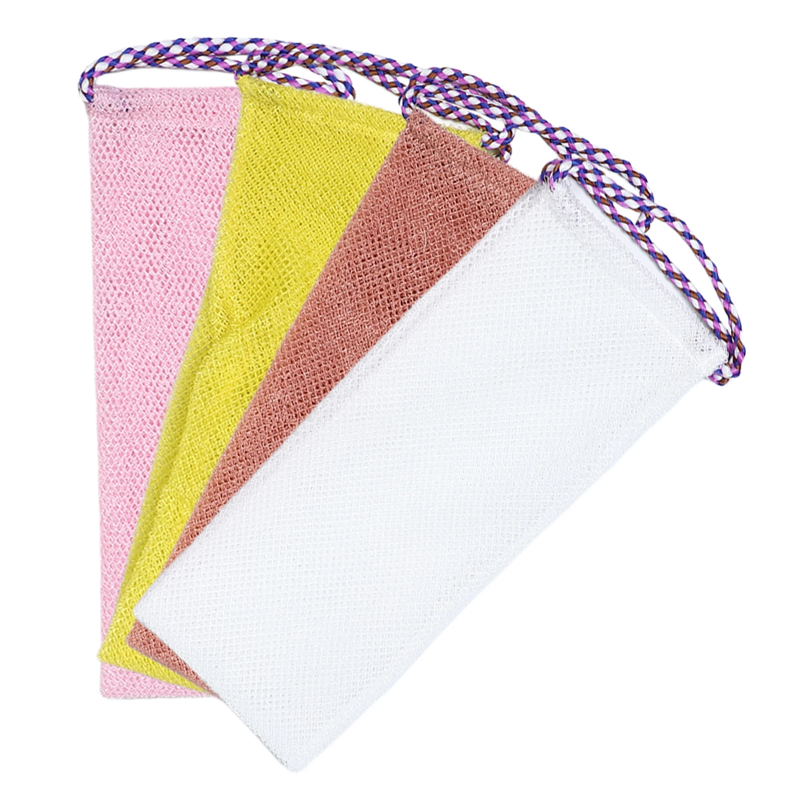 

4Pcs Exfoliating Washcloth Towels Set for Body Polishing Rapid Foaming Gentle on Skin Hard to Reach Areas Daily Spa Ritual