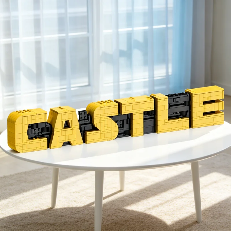 

561pcs MOC Logo Castle Model Building Blocks DIY Gift Creative Collectible Display Decor Premium Adult Kids Desk Home Toy Idea