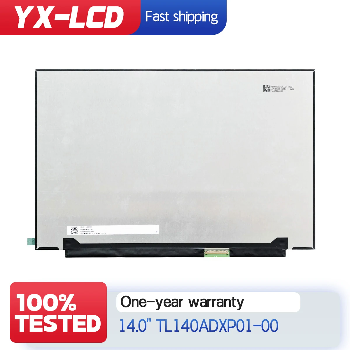 

14“ Laptop LCD Screen TL140ADXP01-00 GA402RJ GA402RK 2560x1600 120Hz Display Panel 40pins