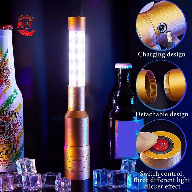 

AF90-6PCS LED Bottle Service Lights Club Lights Bottle Sparklers For Bottle Service Rechargeable Bottle LED Lights US Plug Durab