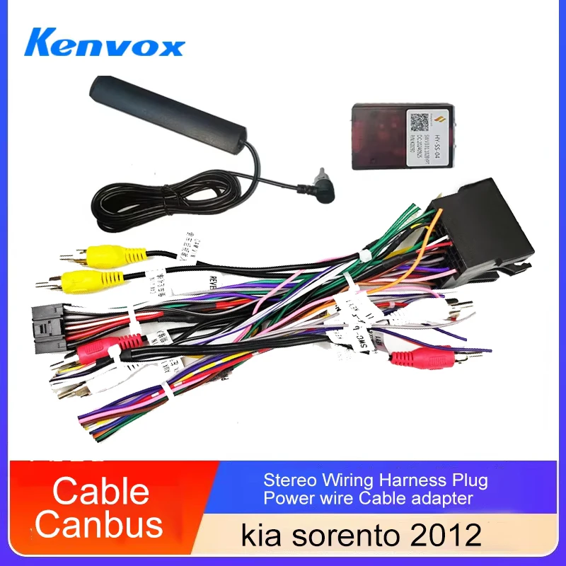 Canbus Box android Car radio Decoder For kia sorento 2012 16 pin Stereo Wiring Harness Plug Power wire Cable adapter