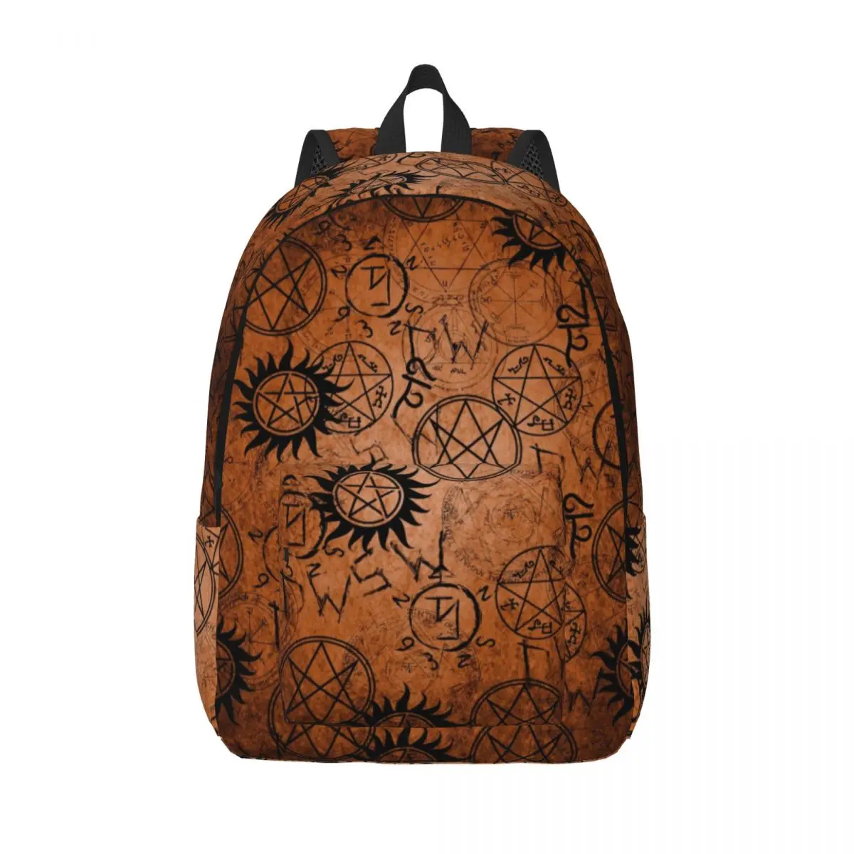 Smile Natural Orange Teenage Backpack, Outdoor Student, Randonnée, Travel Daypack for Men, Women, imprimés Canvas Bags