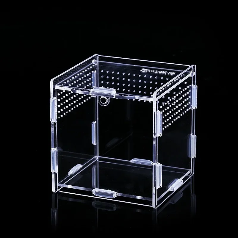 Acrylic Transparent Reptile Terrarium Breeding Box Turtle Cage Nano Arboreal Tarantula Enclosure Dearded Dragon Reptiles Habitat