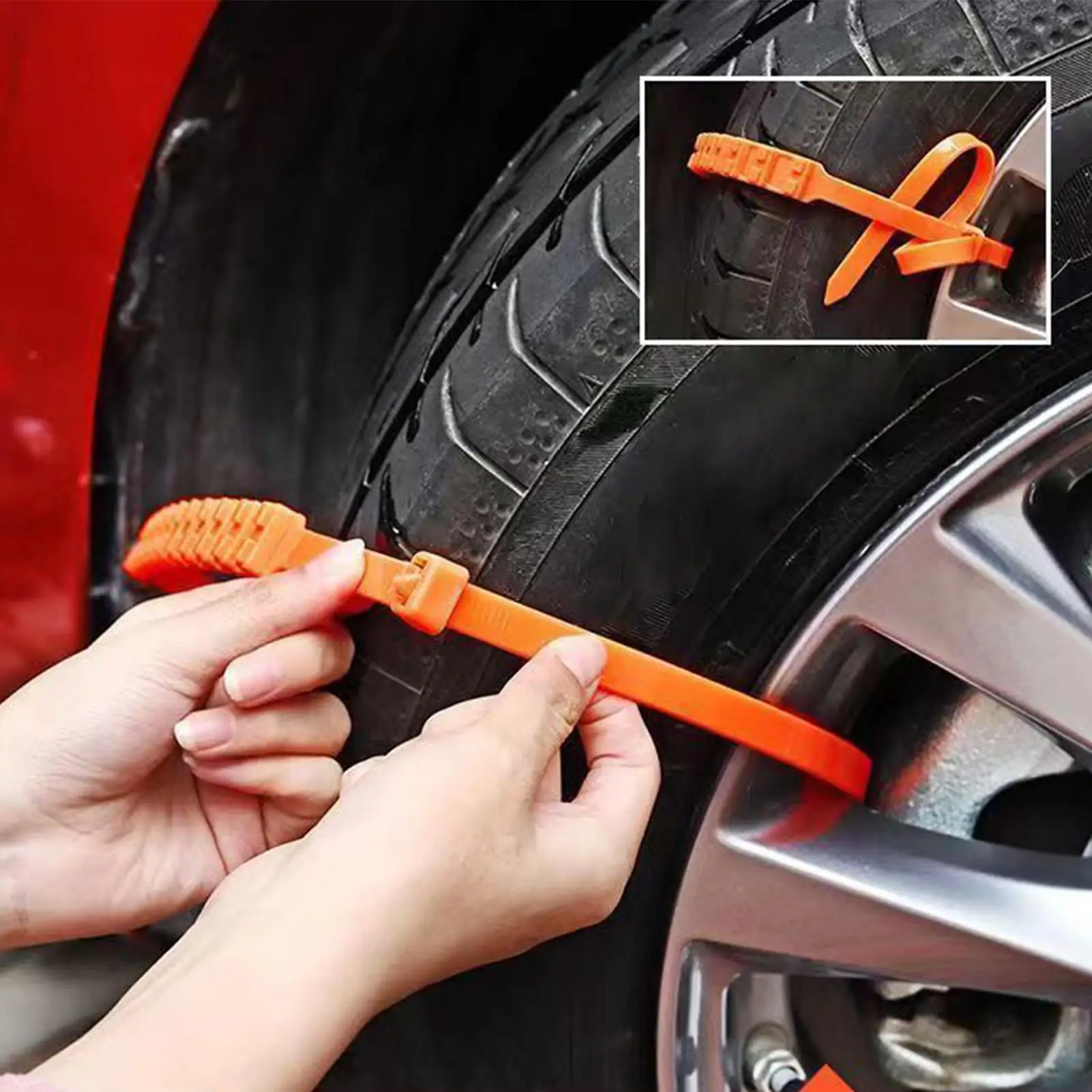 40PCS Car Tyre Snow Chains Anti-skid Winter Outdoor Car Tire Wheel Chain Emergency Double Grooves Anti Slip Car Accessories