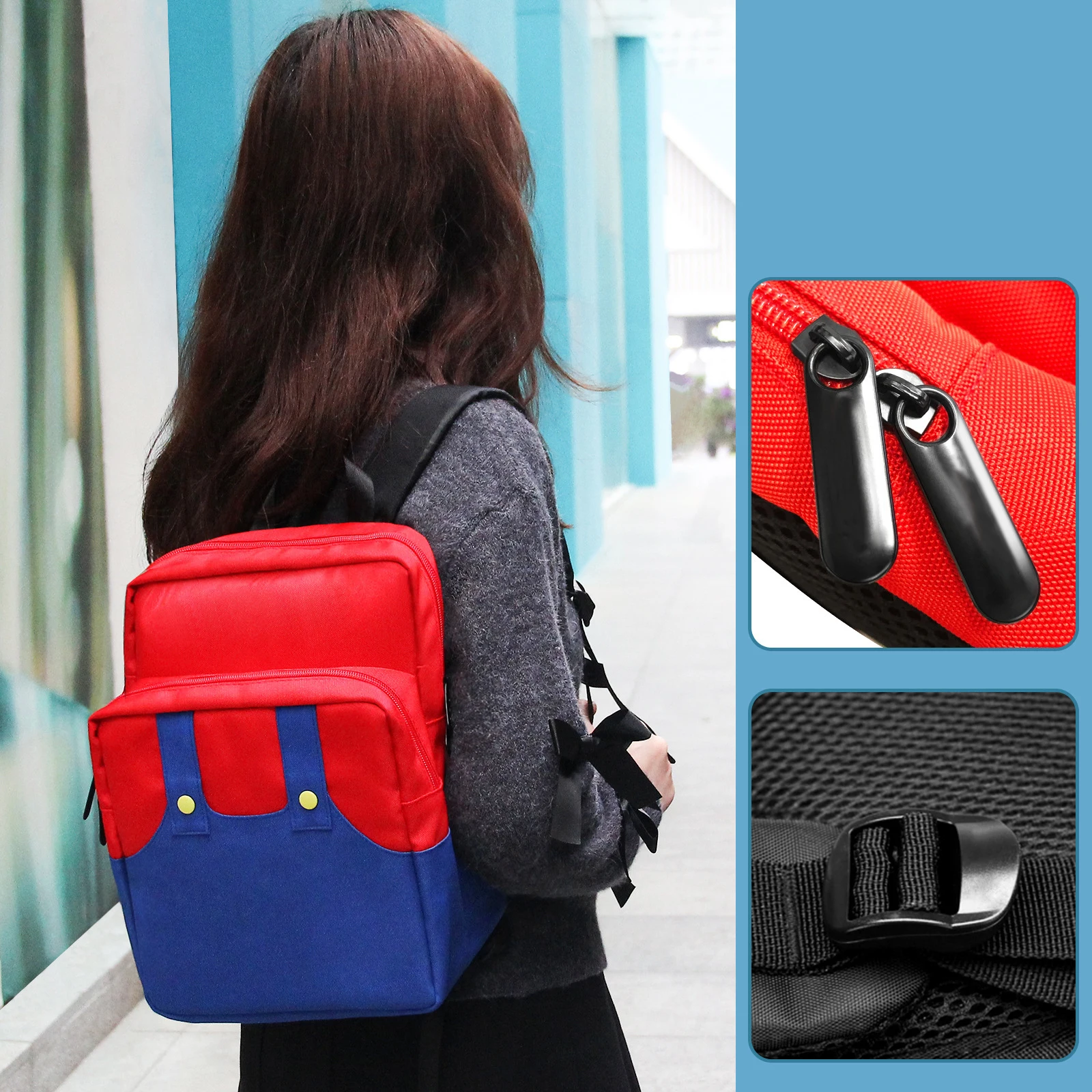 Cute Travel Bag for Nintendo Switch / Lite / OLED, Portable Backpack Shoulder Carry Storage Bag for NS Game Console Accessories