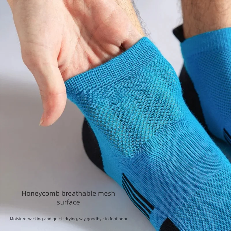 5Pairs Plus Size Thin No Show Socks Men Women Summer Breathable Deodorant Sports Running Casual Short Socks view 4