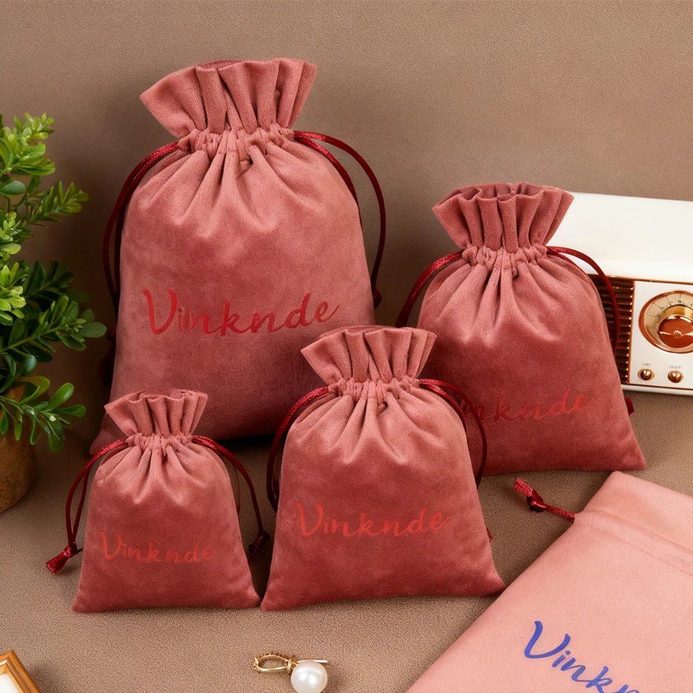 

100Pack Jewelry Storage Bag Drawstring Corded Velboa Dustproof Pouch for Rings Earrings Necklaces Bracelets Soft Fabric Sack