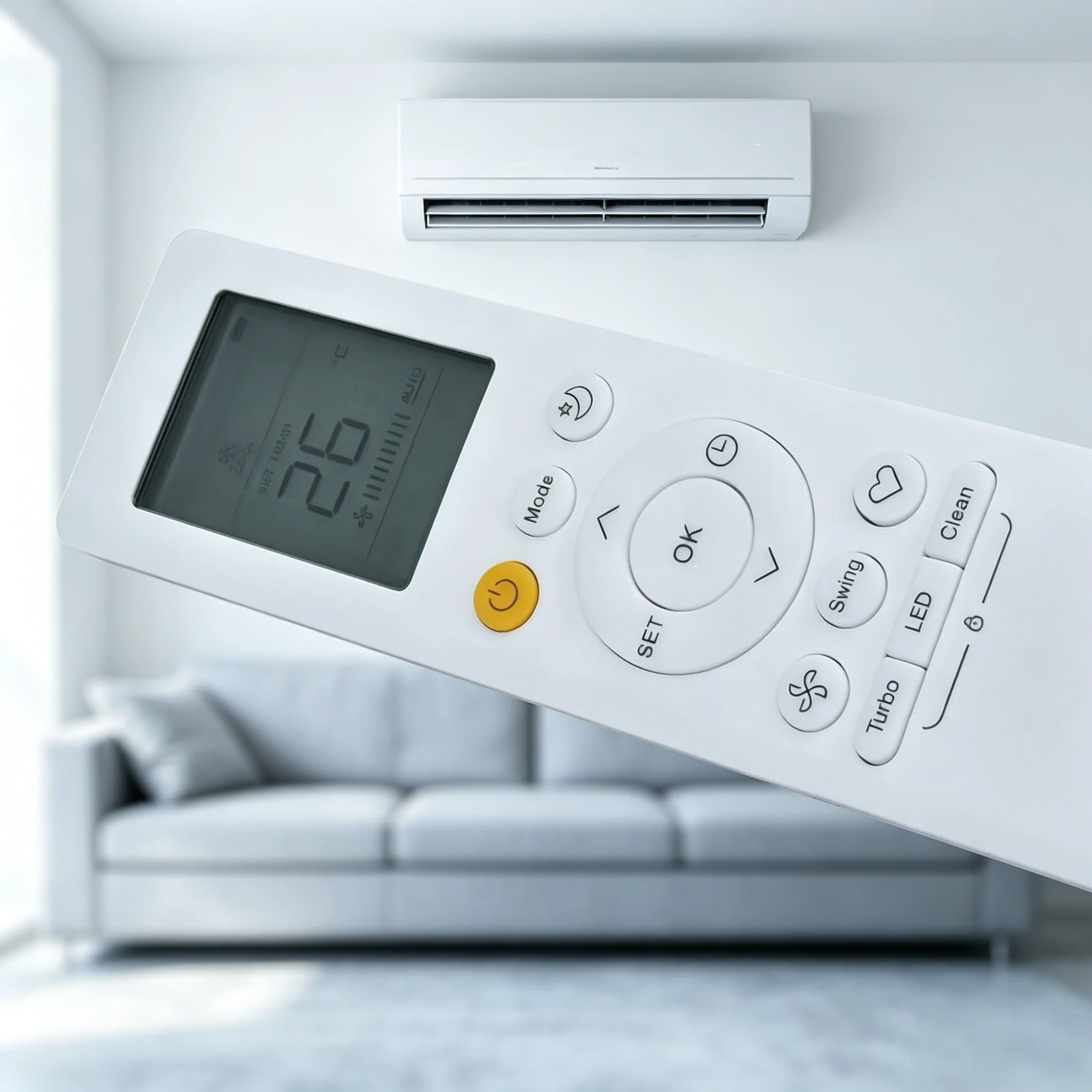Household Replacement AC Remote, RG10B(B)/BGEF simple operation lets you adjust cooling modes conveniently indoors