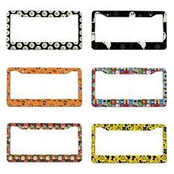 Anime Magician Series American Standard Aluminum Alloy Car License Plate Cover Car Accessories Waterproof License Plate Cover