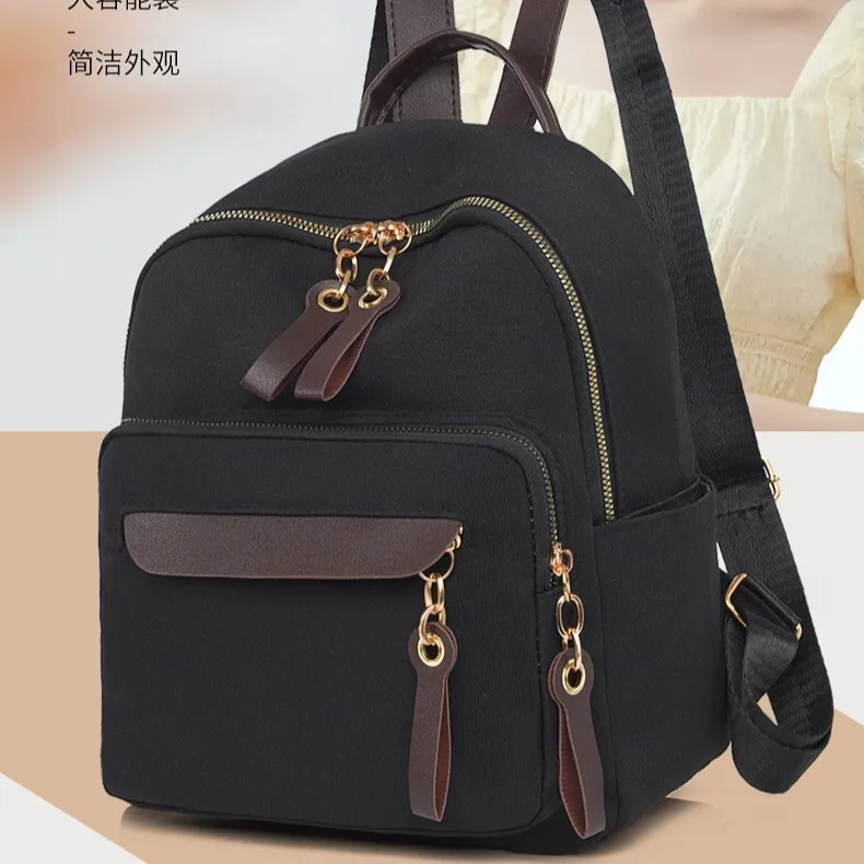2026 Personality High Quality Backpack Trend Travel Small Backpack Women Versatile Fashion Color Block Anti-theft College Bags