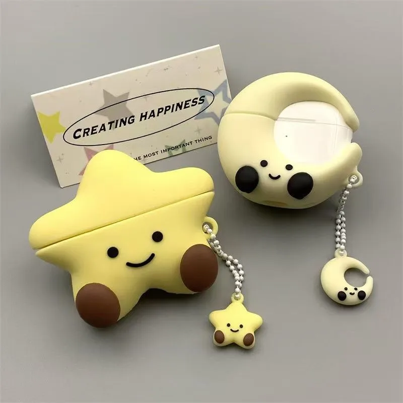 

Moon Star for Samsung Buds3/Buds3 Pro Protective Case for Samsung Buds3 Wireless Bluetooth Headphone Case Silicone Anti Drop