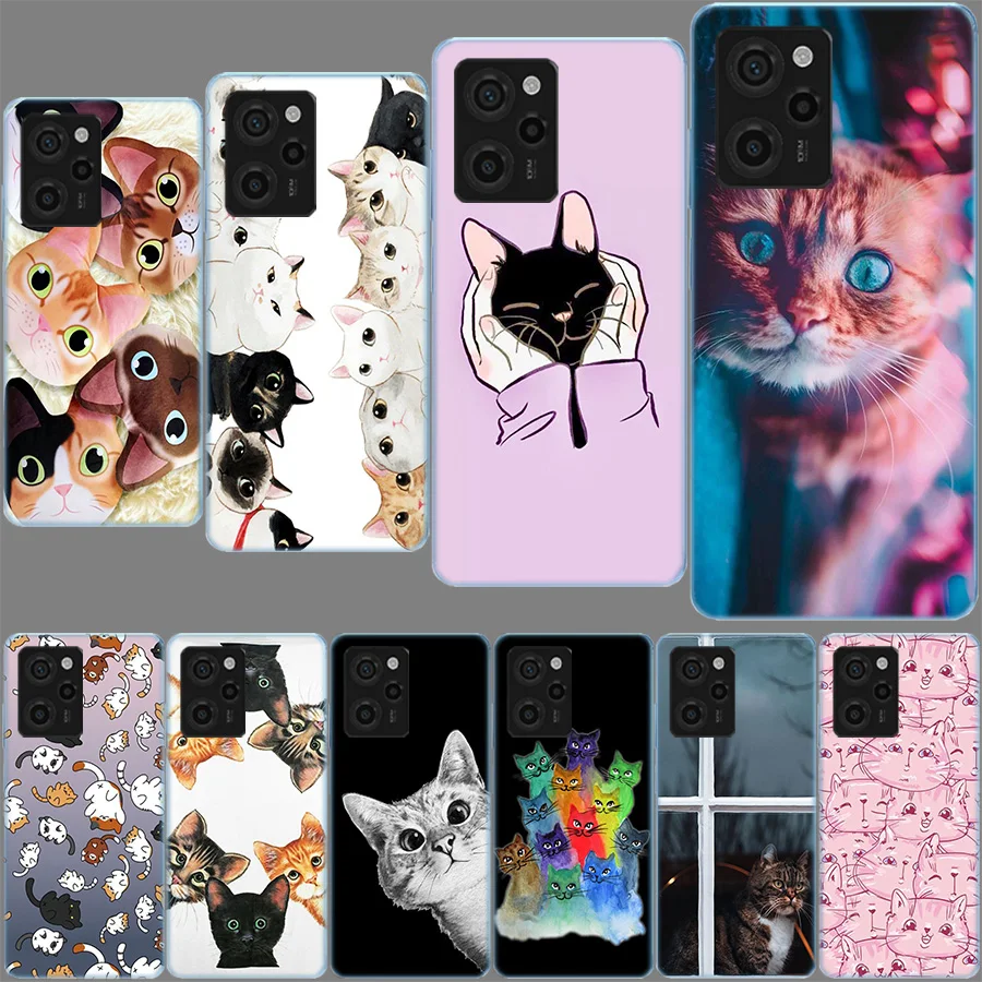 Cat Black Cute Kitten Kitty Catling Case For Xiaomi Pocophone X5 M5S X3 F6 M5 X4 F4 GT F5 F3 F2 M3 F1 M4 X6 Pro Note 10 Lite TP