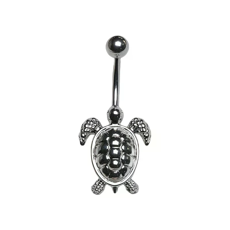 Retro Sea Turtles Belly Button Nail Rings Stainless Steel Anti Allergy For Women Belly Piercing Jewelry Gift view 3