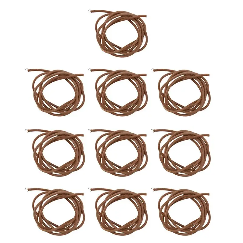 10Pcs 72 Inch 183 Cm Leather Belt Treadle Parts + Hook For Singer Sewing Machine-[LUCK 9]