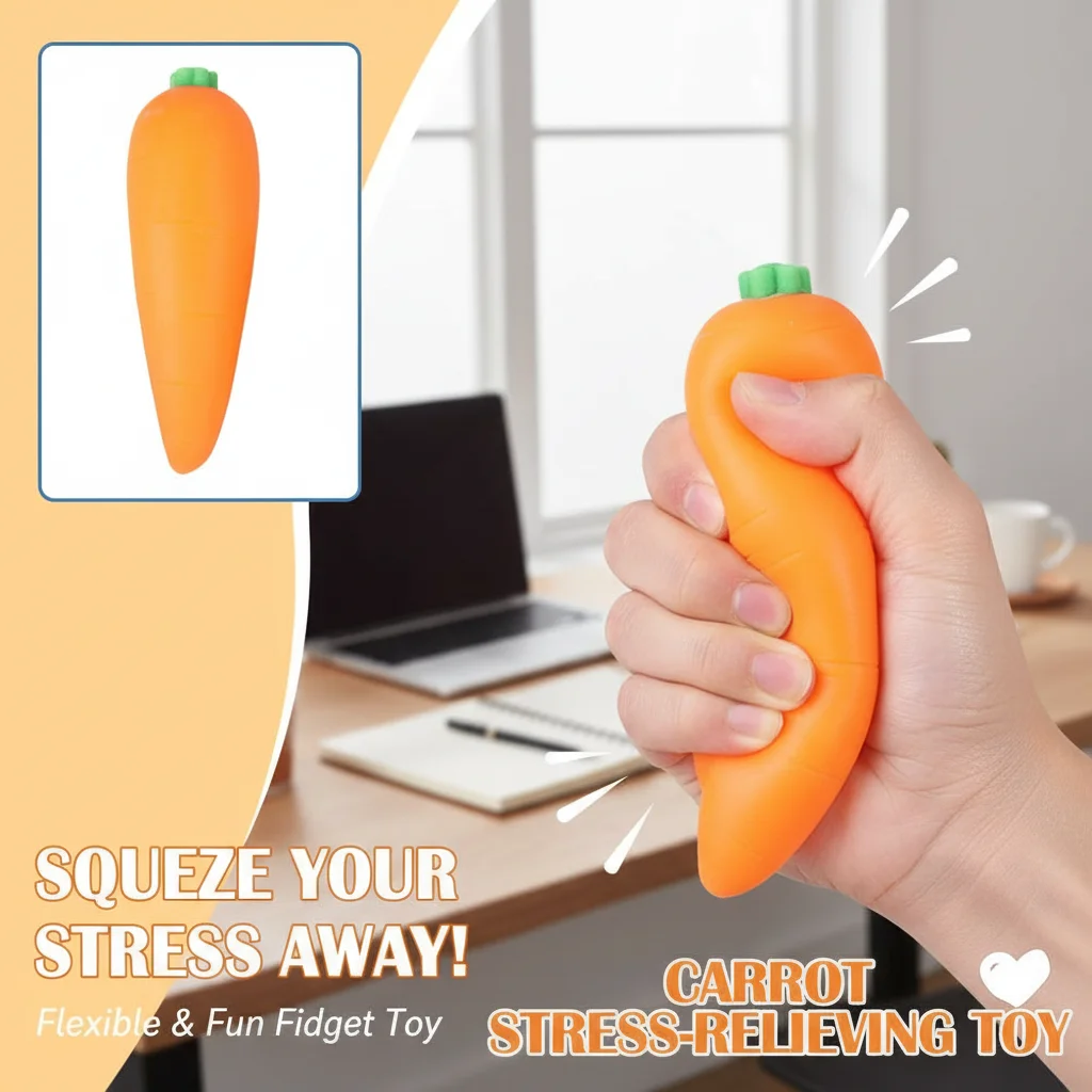 Children's Adult Toy Carrot Pinch Music Lala Music Memory Sand Soft Rubber Trick Wholesale Carrot