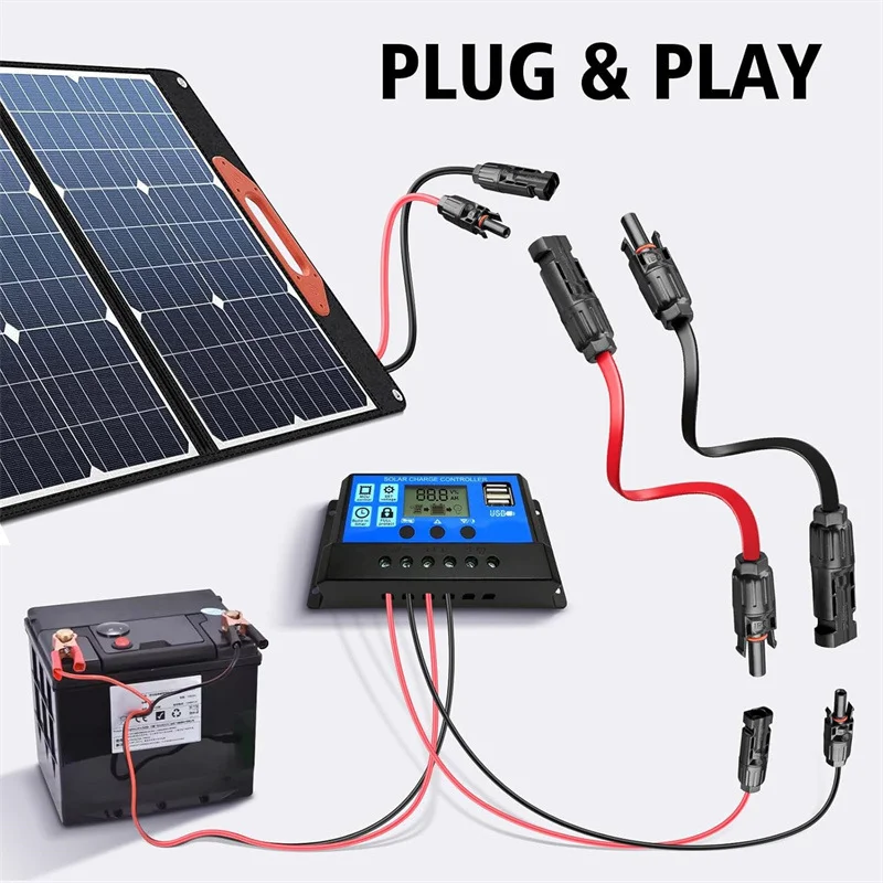 10AWG Silicone Flat Wire Solar Extension Connector with 90 Degree Bendable Flat Copper Busbar for Solar PV Connection