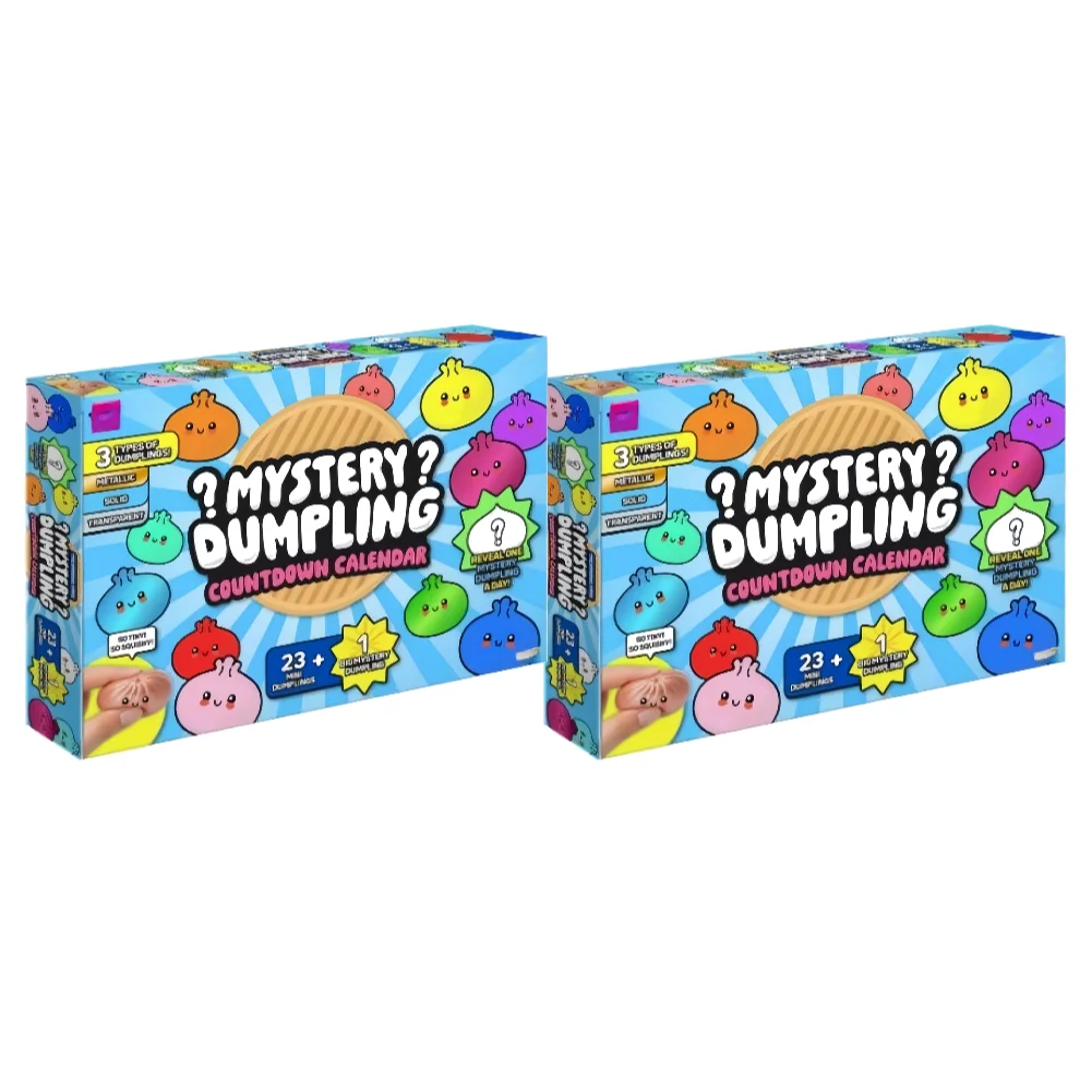 24-Tage-Adventskalender mit Dumpling-Squishies: Langsam aufsteigende Stressabbau-Spielzeuge in Knödelform zum Quetschen