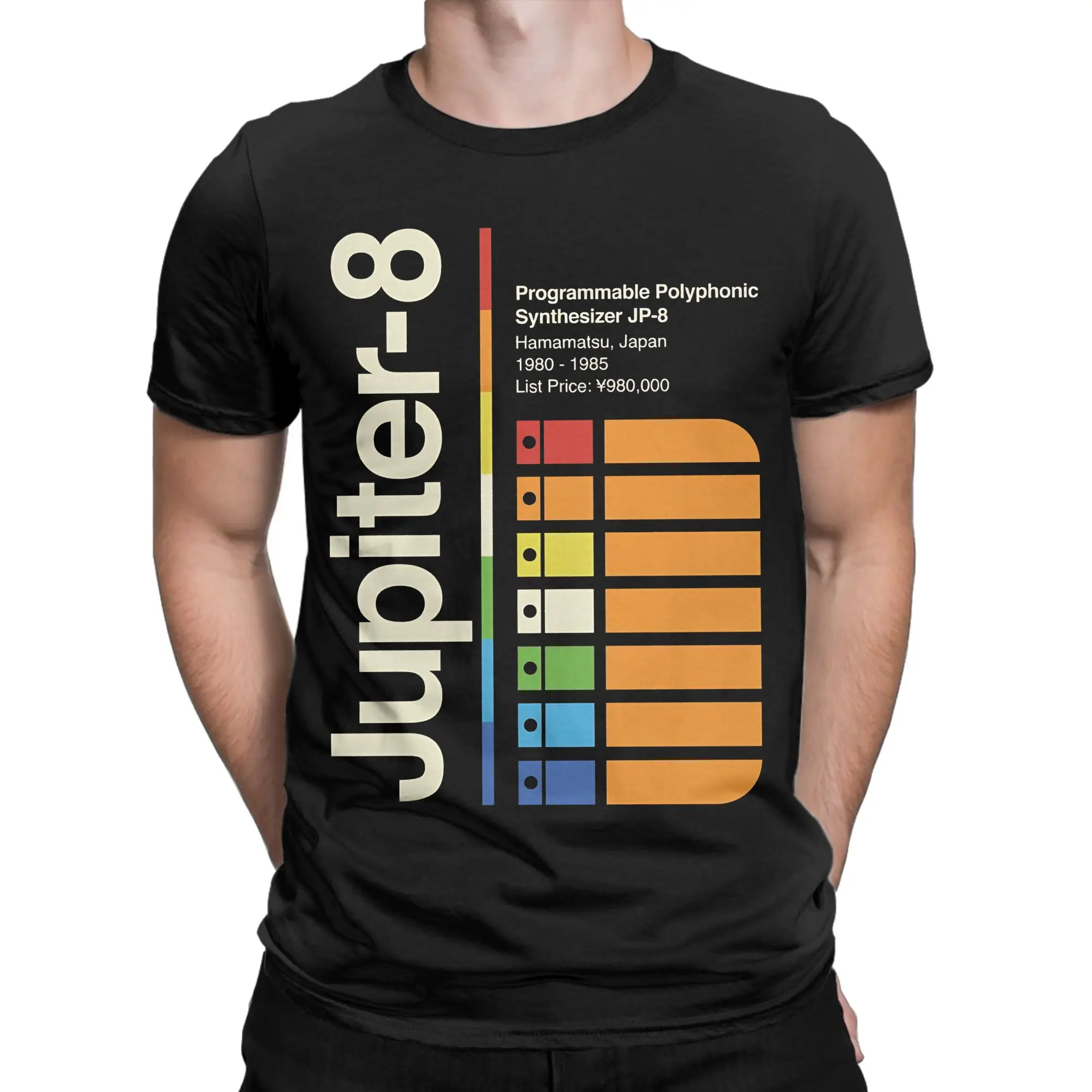 Fashion Jupiter 8 Vertical T-Shirt Men Crewneck 100% Cotton T Shirt  Short Sleeve Tees Plus Size Tops