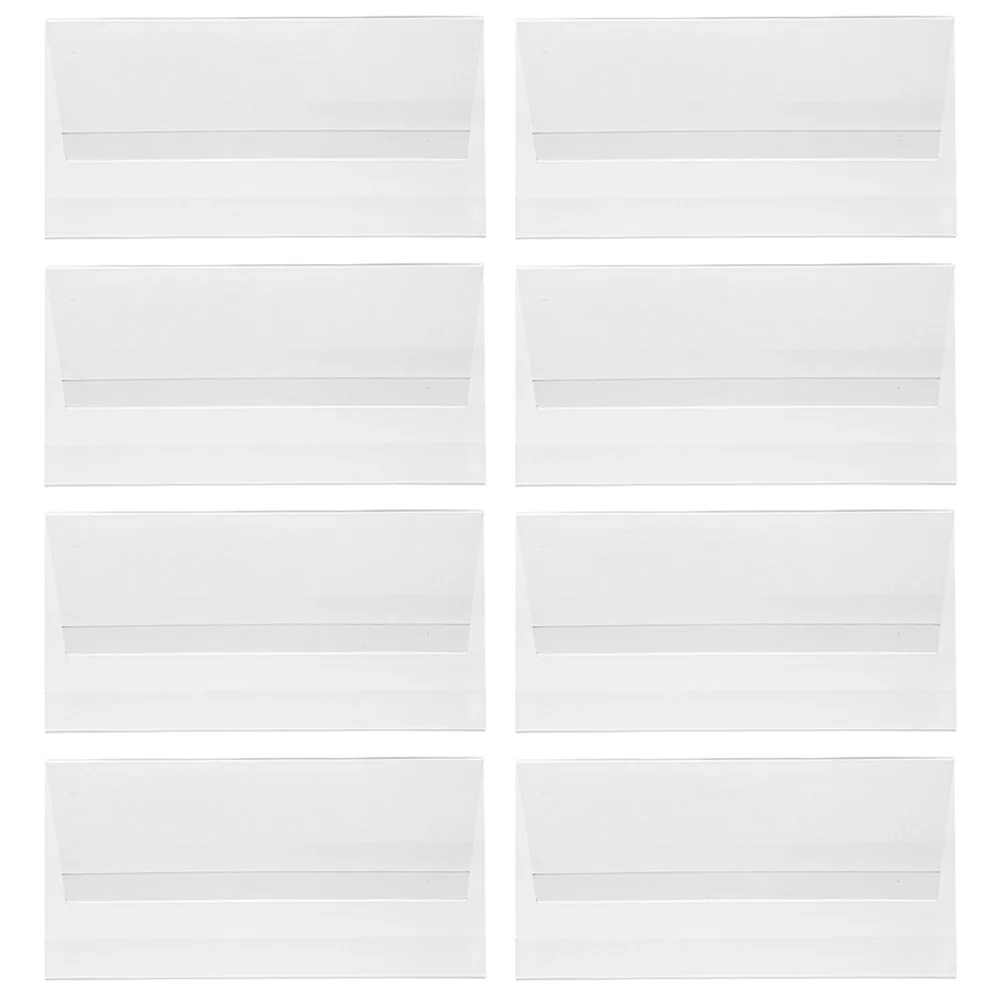 

7pcs Acrylic Signs Wedding Seating Number Holders Blank Tabletop Display Stands Clear Reusable Seat Label Markers For Parties