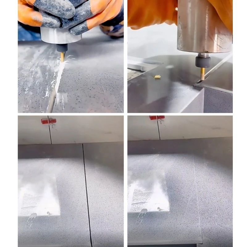 Punta per Router diamantata gambo dritto brasato dorato per granito di marmo di pietra bordi per incisione taglio intaglio della pietra