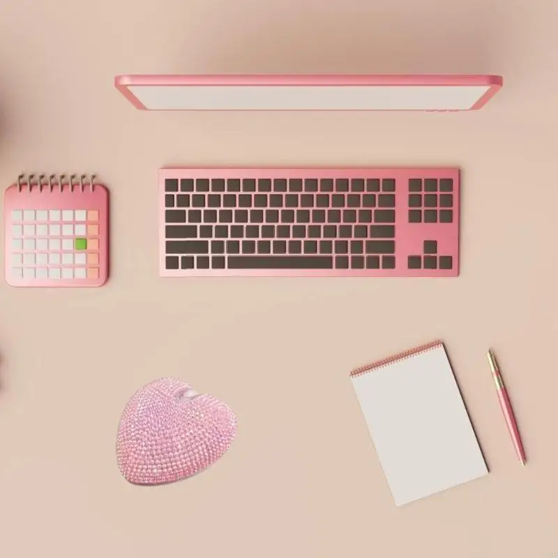 PXPE ENTILLA forma corazón corazón 2.4GHz mouse alambre ratón inalámbrico diseña ergonómicamente para para