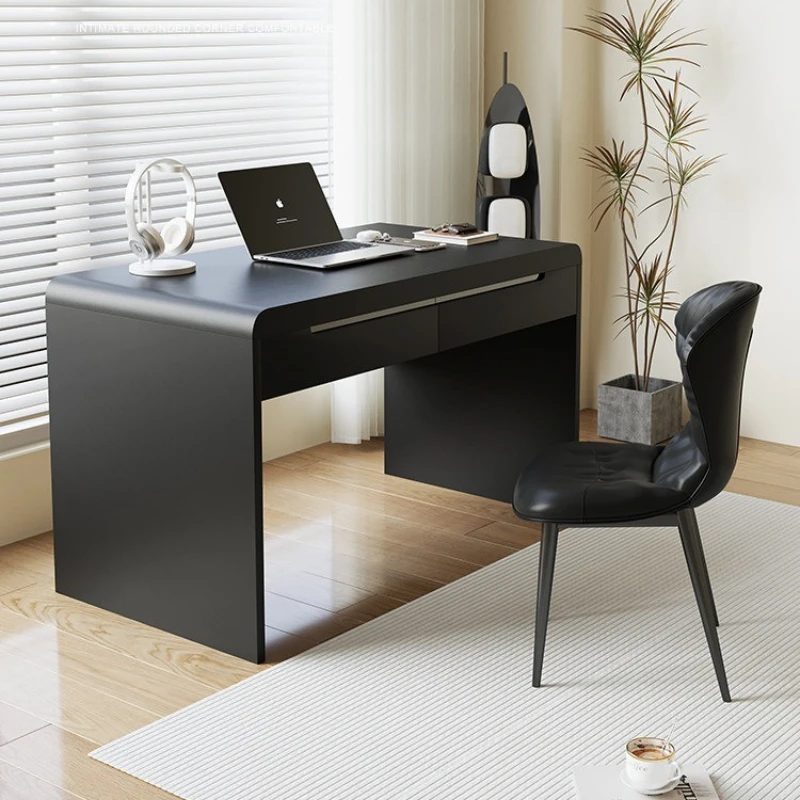 

home black computer desk interior wood small apartment office desk minimalist storage mesas para computador workshop furniture