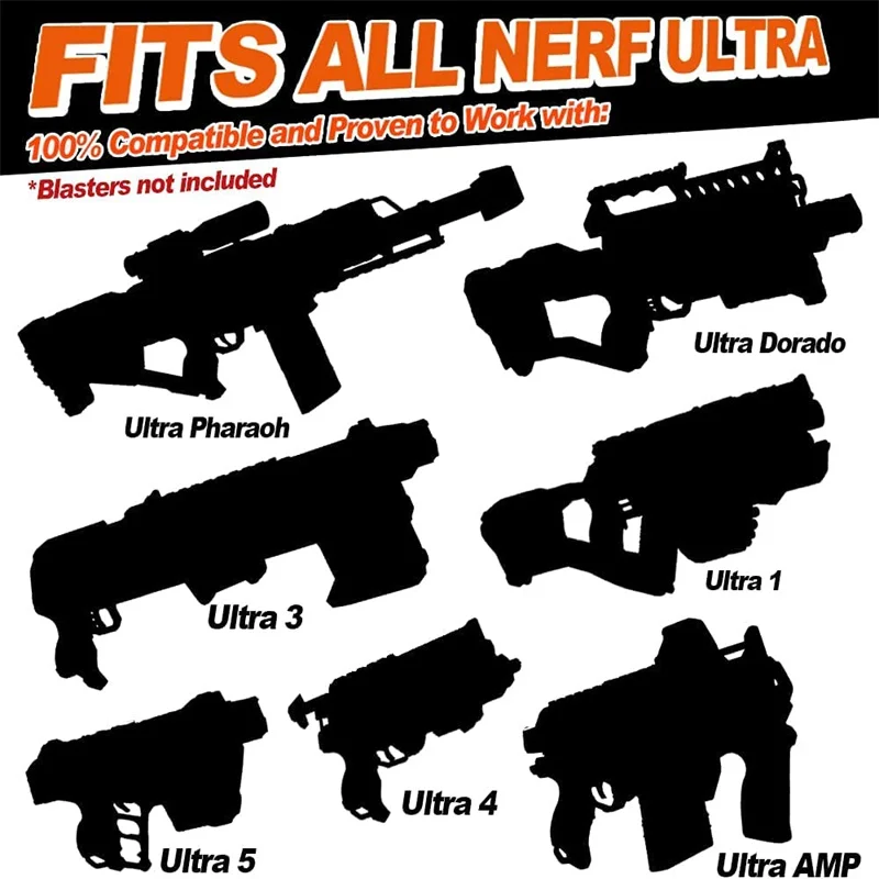 40 pièces nouvelles balles noires pour pistolets jouets Nerf Ultra, Pack de recharge, l'ultime dans les fléchettes, jeu de Sniper, Compatible uniquement Ultra Blaster