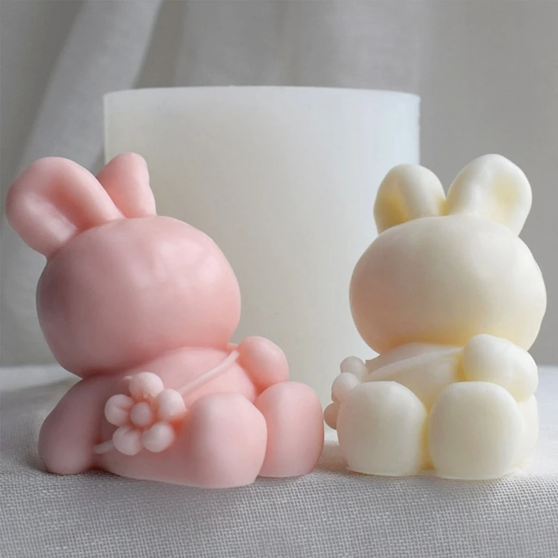 Cartoon Rabbit Scented Silicone Mold Epoxy Gypsum Handwork Soap Mold