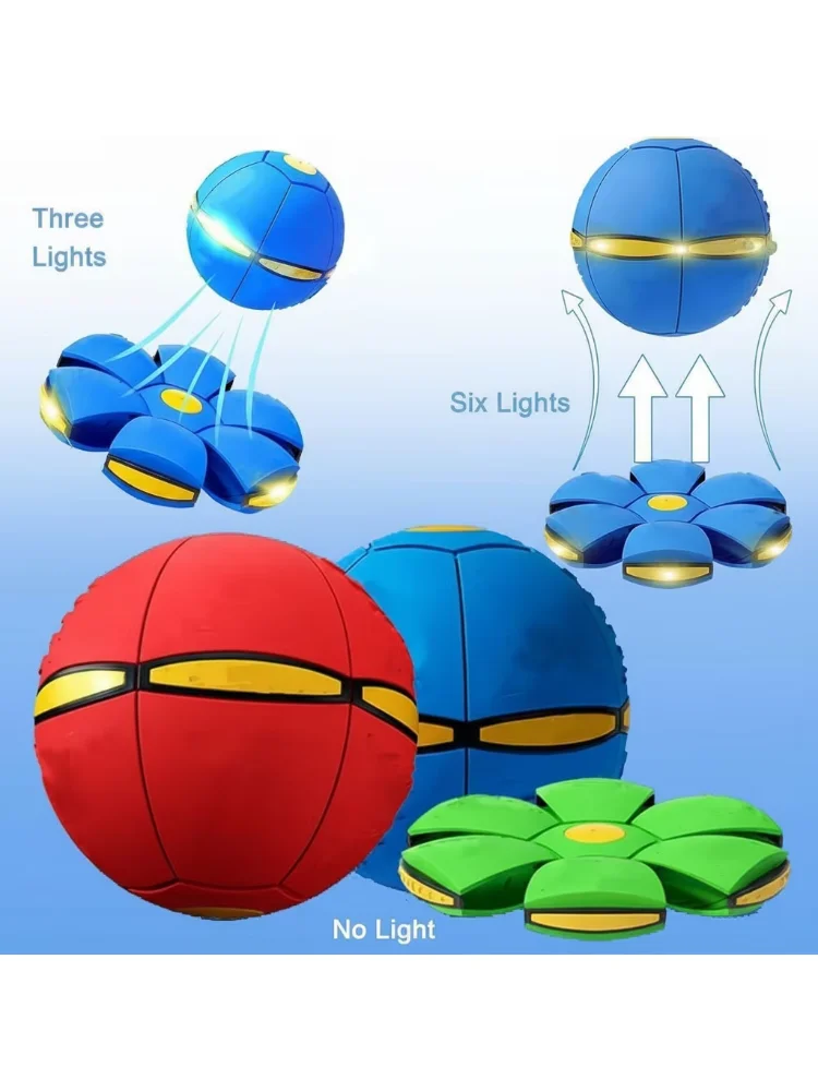 Bouncy Ball Magic Flying Saucer Ball Educational Pet Children's Toy Indoor And Outdoor Decompression Deformation Sports Ball
