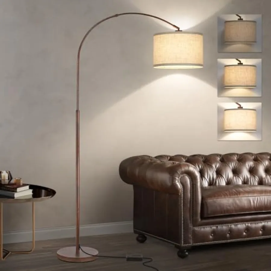 

Dimmable Arc Floor Lamps for Living Room, Mid Century Floor Lamp, Standing Lamp with Adjustable Hanging Shade, Tall Pole Lamp R