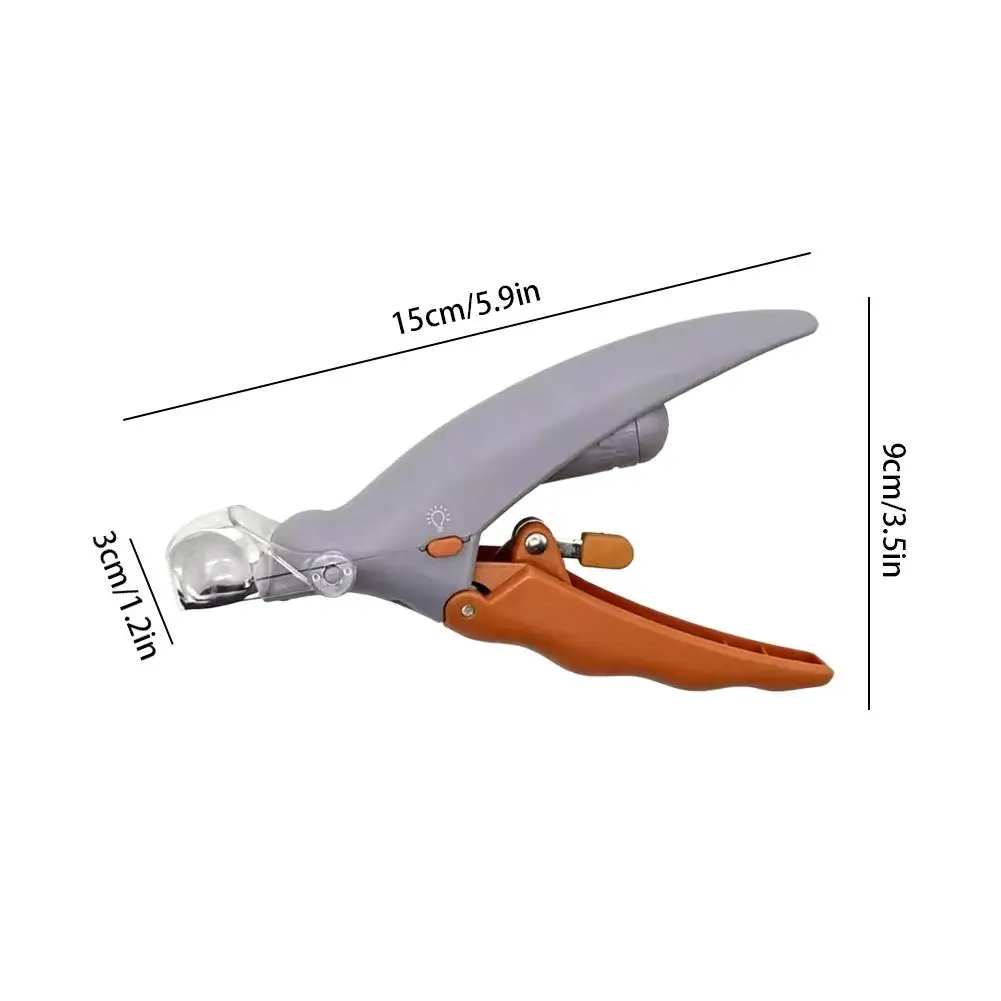 Professioneller Hunde- und Katzen-Nageltrimmer mit Eingebauter LED-Lupe und Spritzschutz Komfortabler ABS-Griff für Harte Nägel – Detail 11