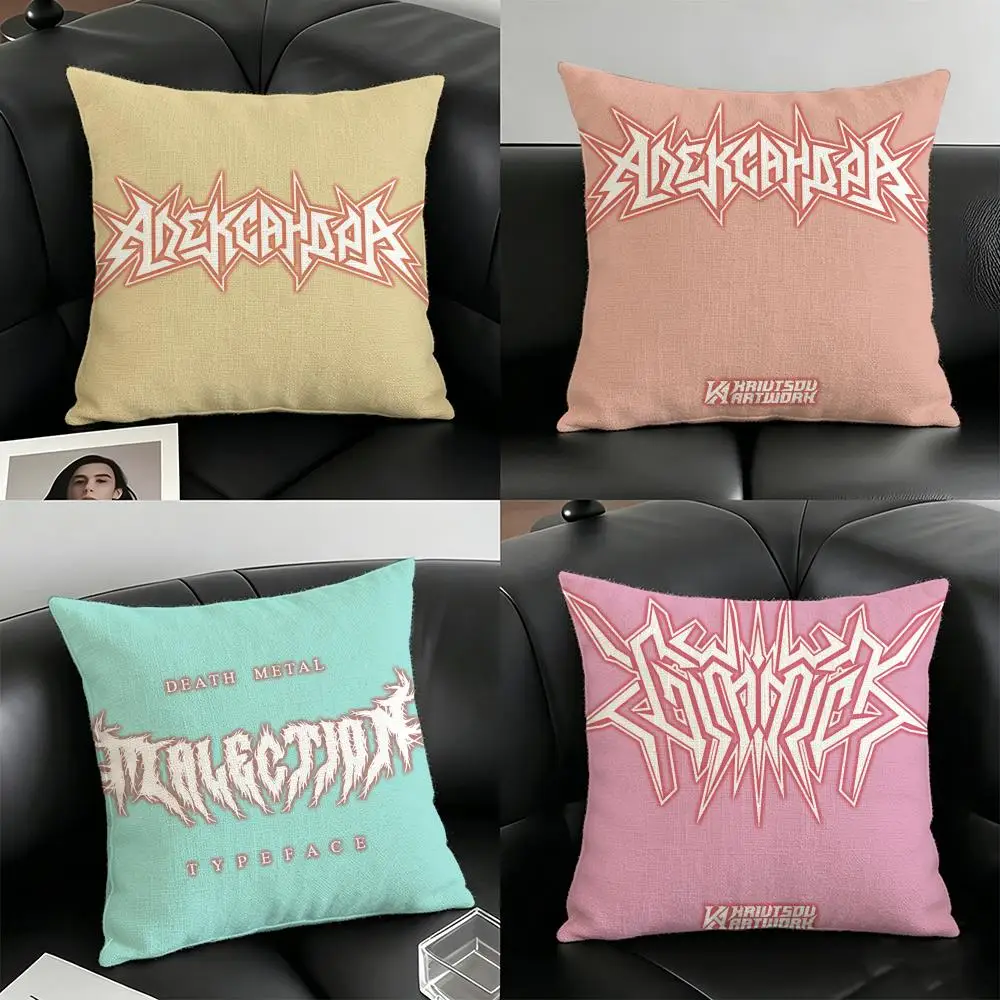 Singer Thrash M-metal Pillow Case Linen Pillow Covers Cover For Couch Living Room Bench Patio Floor Linen Home Decor