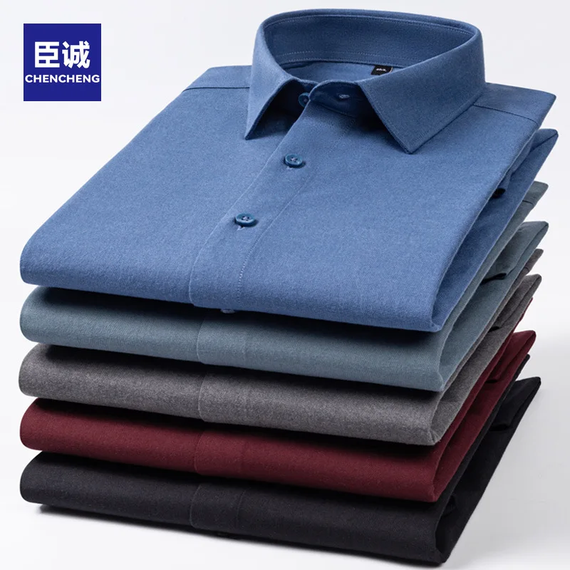 Men Shirt Wool Clothes Business Shirt Men