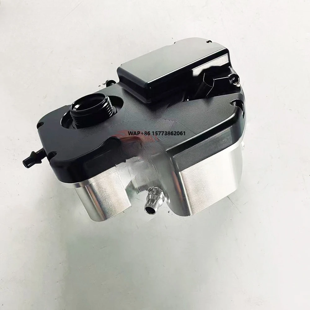 Black & Silver Aluminum Coolant Tank for F90 M5/M5C - Upgraded Reinforced Cooling System Expansion Reservoir, Direct Fit