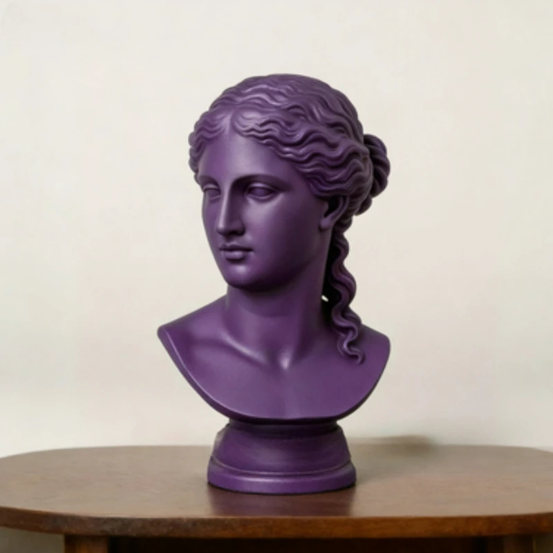 Aphrodite Venus Büste Statue Griechische Mythologie Göttin Skulptur Kreative Heimdekoration für Wohnzimmer Arbeitszimmer Desktop Kunstfigur Geschenk – Detail 2