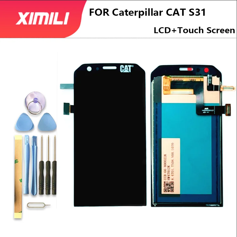 

For CAT S31 LCD Display + Touch Screen Front Glass Panel Assembly Replacement For Caterpillar CAT S31 LCD Screen + Glue